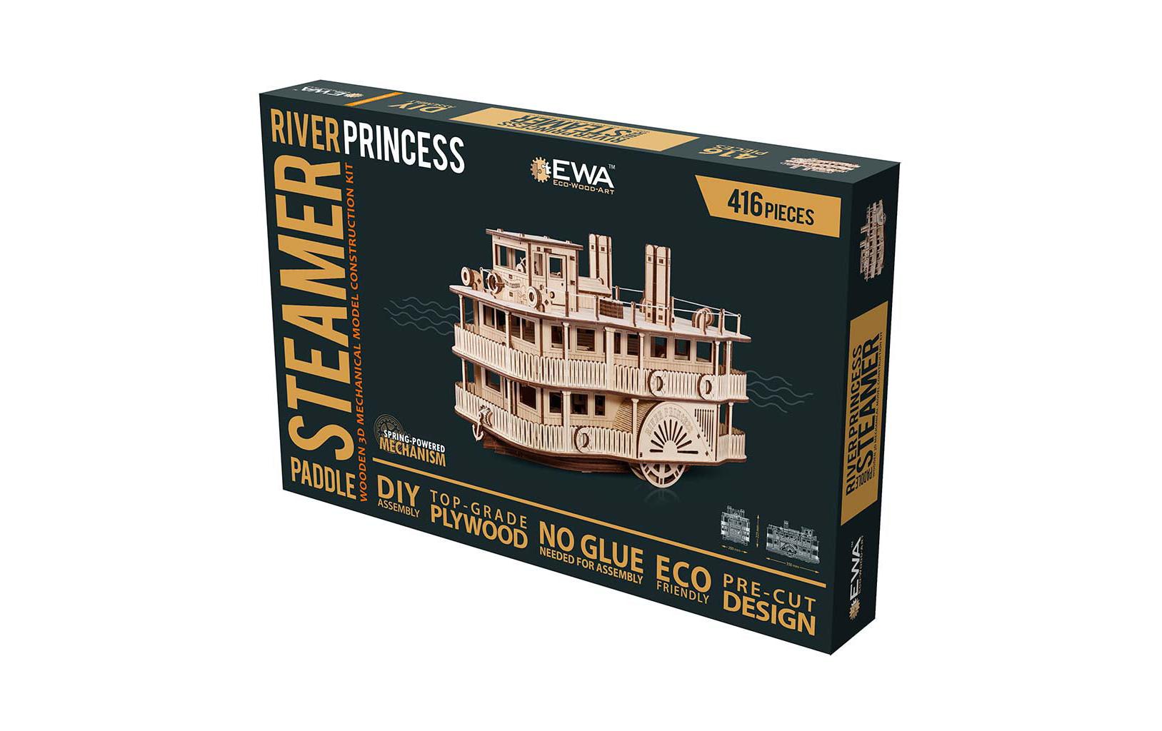 Eco-Wood-Art Bausatz Raddampfer River Princess