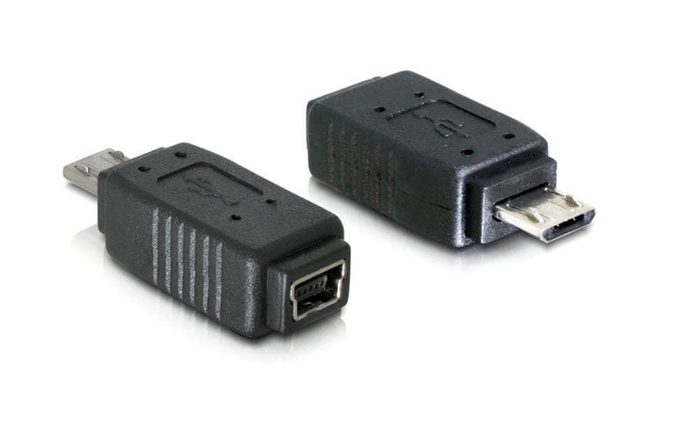 Delock USB 2.0 Adapter USB-MiniB Buchse - USB-MicroB Stecker Delock USB 2.0 Adapter USB-MiniB Buchse - USB-MicroB Stecker