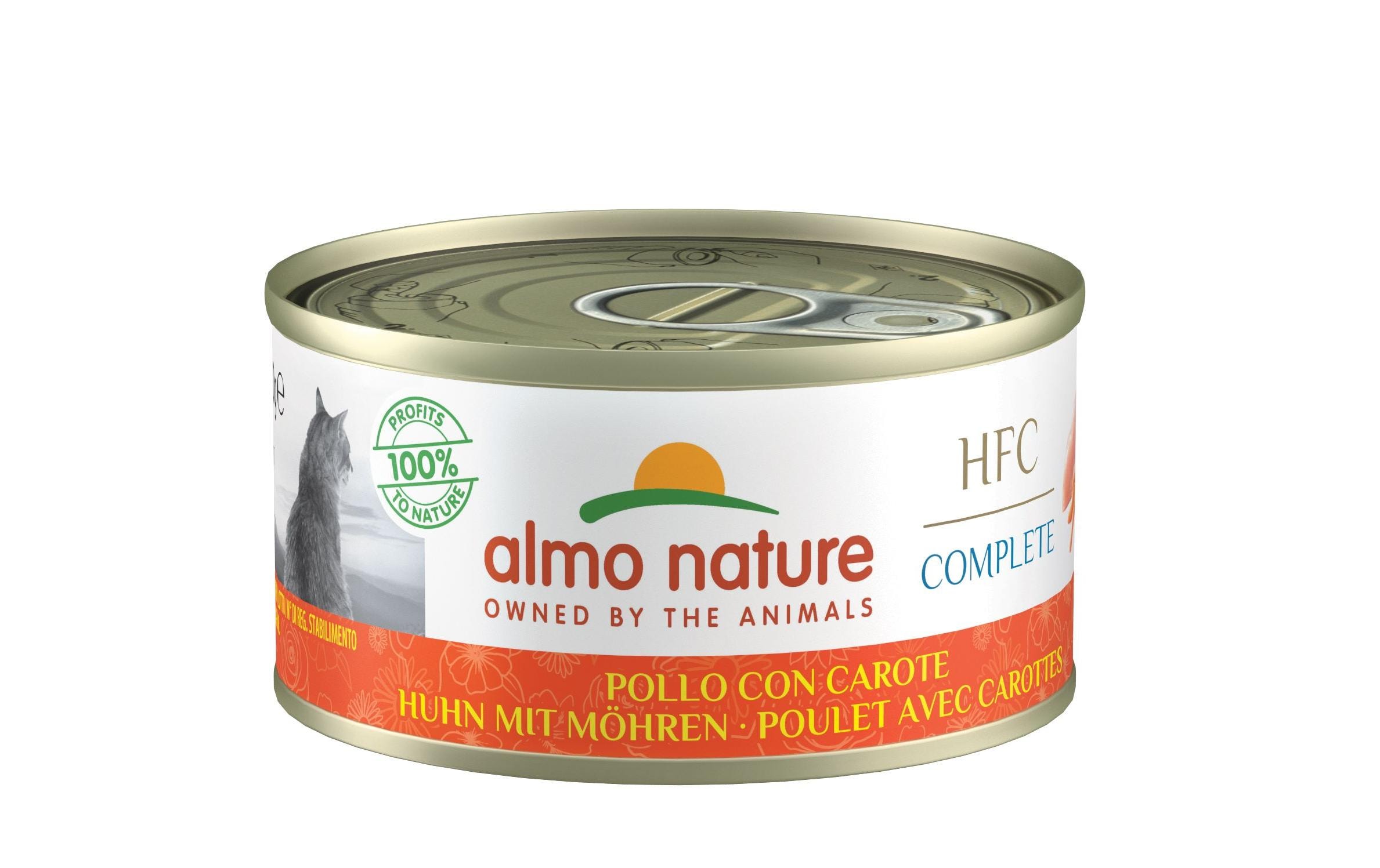 Almo Nature Nassfutter HFC Complete Huhn mit Möhren, 24 x 70 g