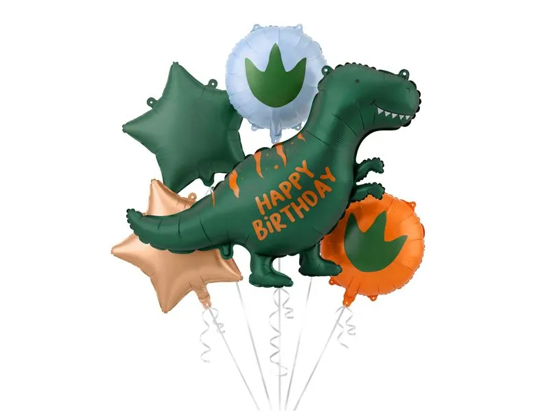 Partydeco Dinosaurier Happy Birthday Mehrfarbig Partydeco Dinosaurier Happy Birthday Mehrfarbig