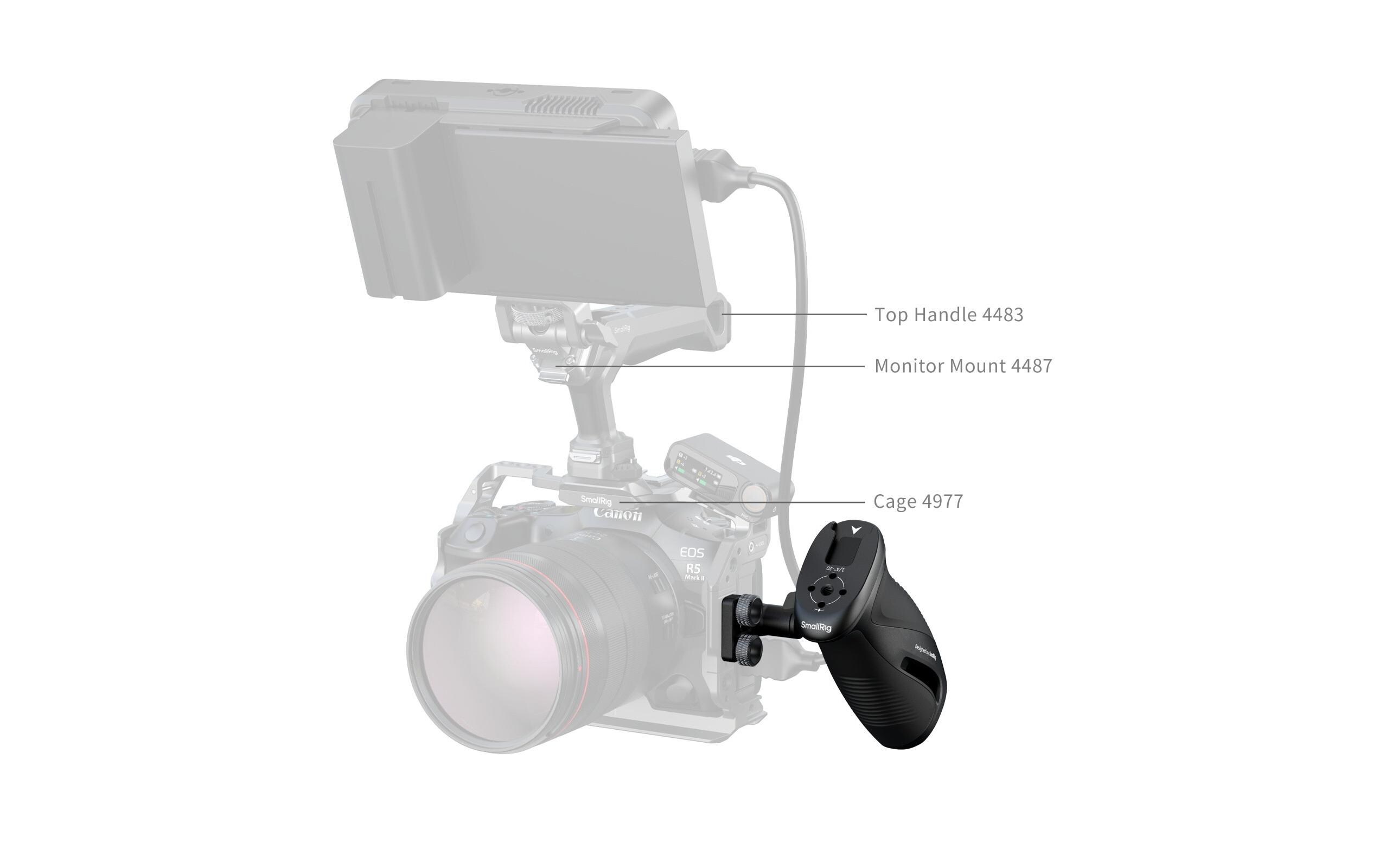 Smallrig Drehbarer Seitengriff mit 1/4-20 Schrauben