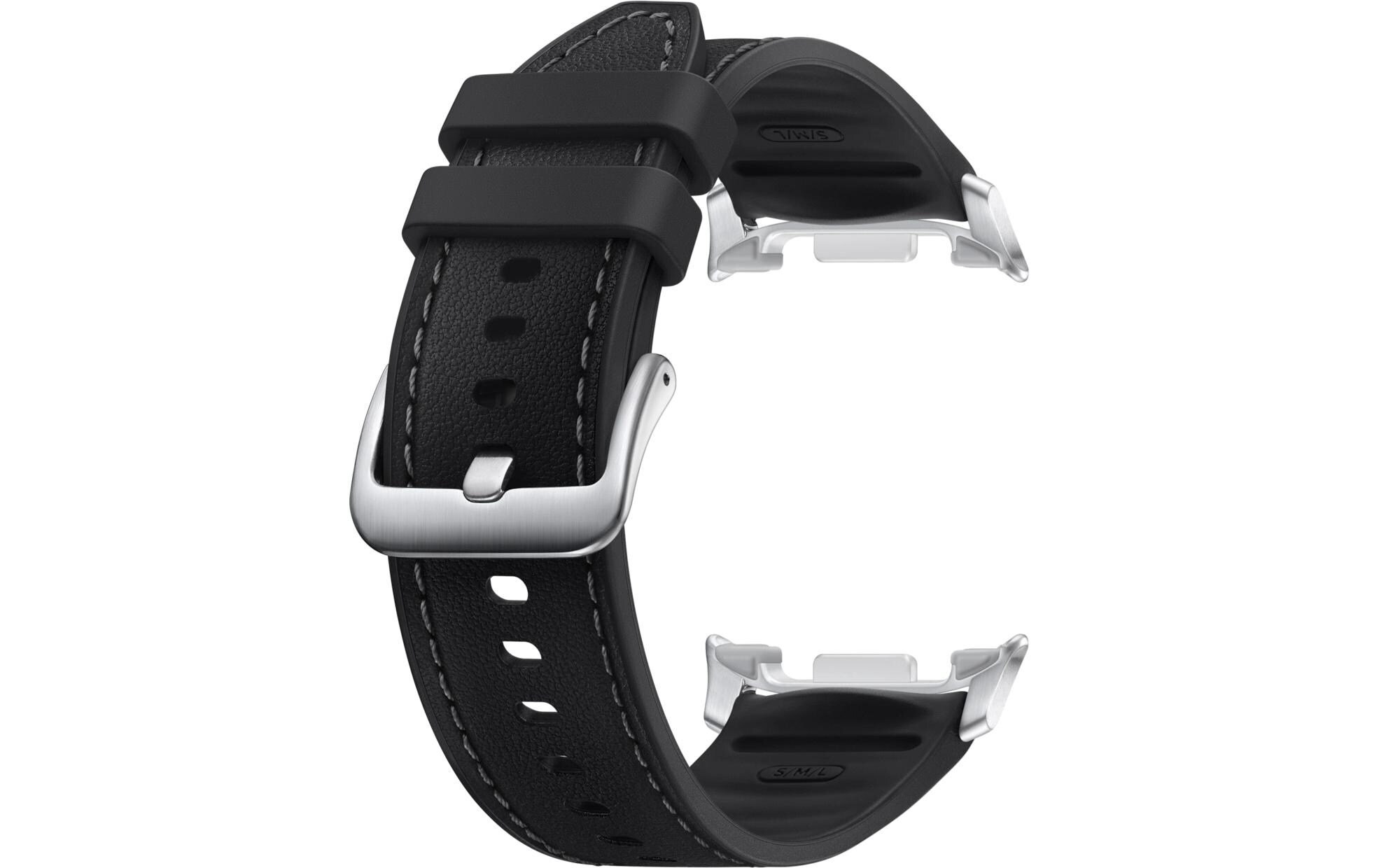 Samsung Hybrid Eco Leather Band S/M/L Watch8 Schwarz