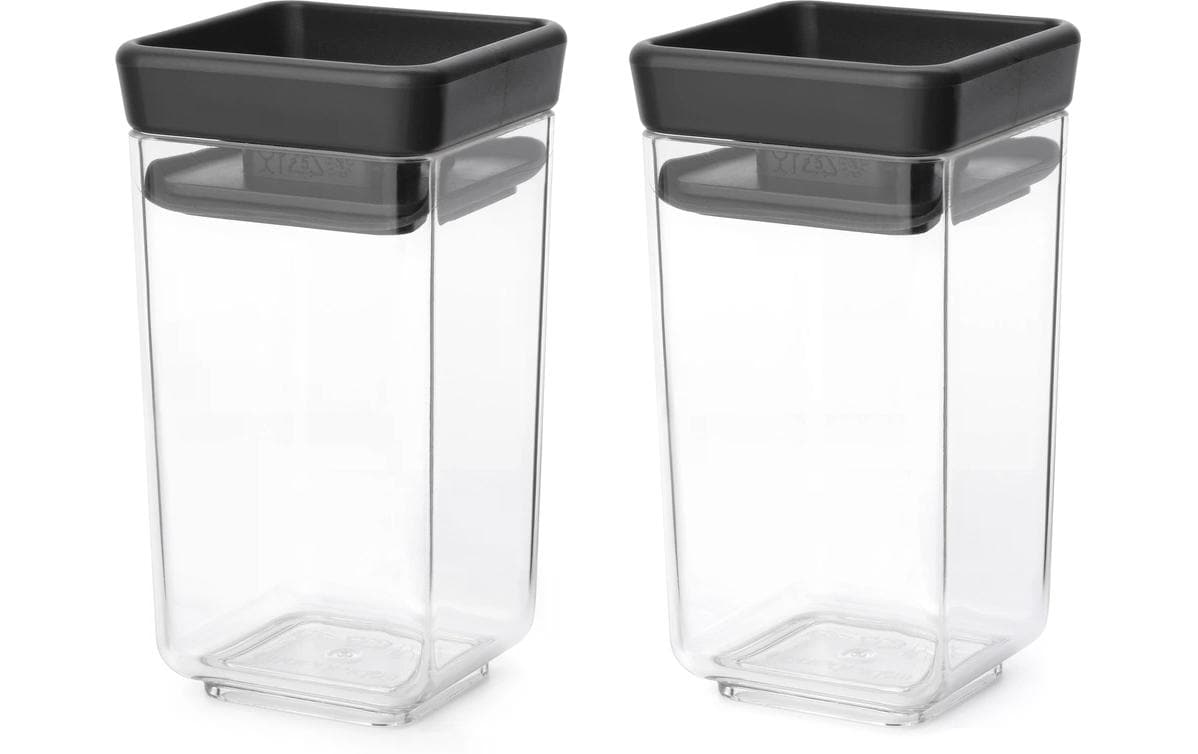 Brabantia Vorratsdose Tasty+ 0.3 l, Dunkelgrau/Transparent