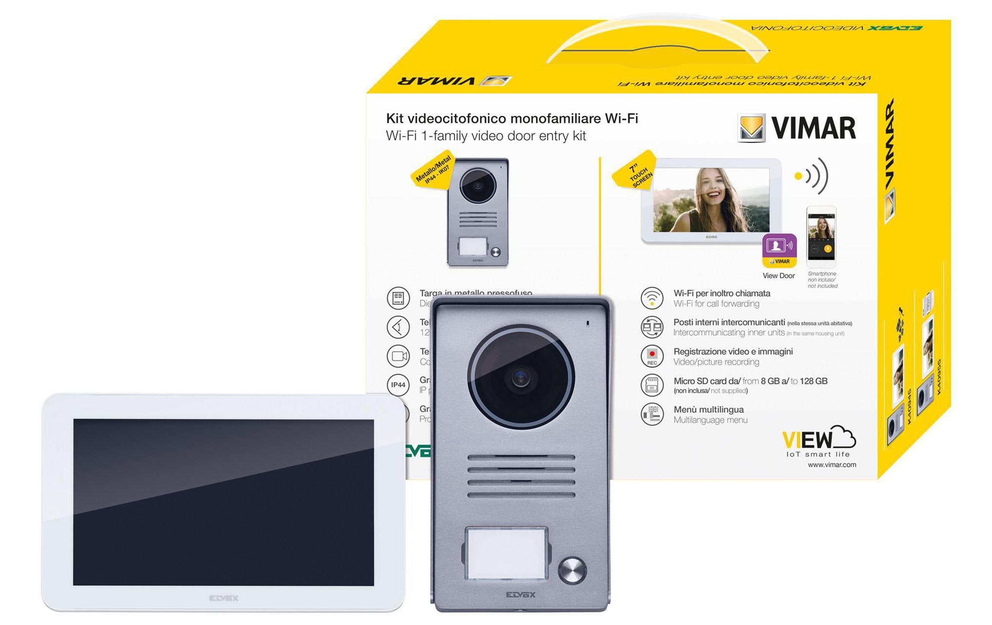 VIMAR Video Intercom Set ELVOX Touch Einfamilienhaus WLAN