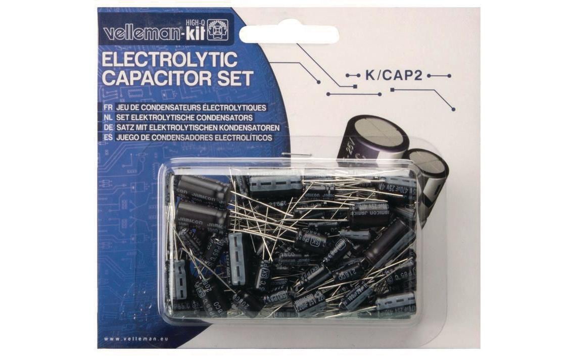Velleman Elektrolytkondensatoren K/CAP2 120 Stück Velleman Elektrolytkondensatoren K/CAP2 120 Stück