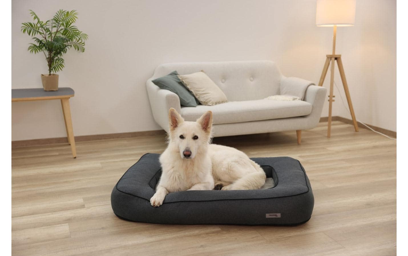Kerbl Hunde-Bett Platin Ortho eckig M, Grau