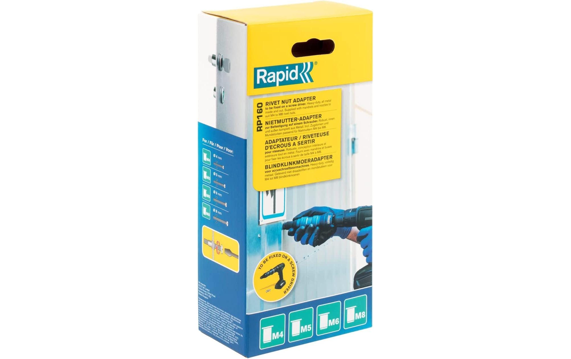 Rapid Nietmutternaufsatz RP160 Blau