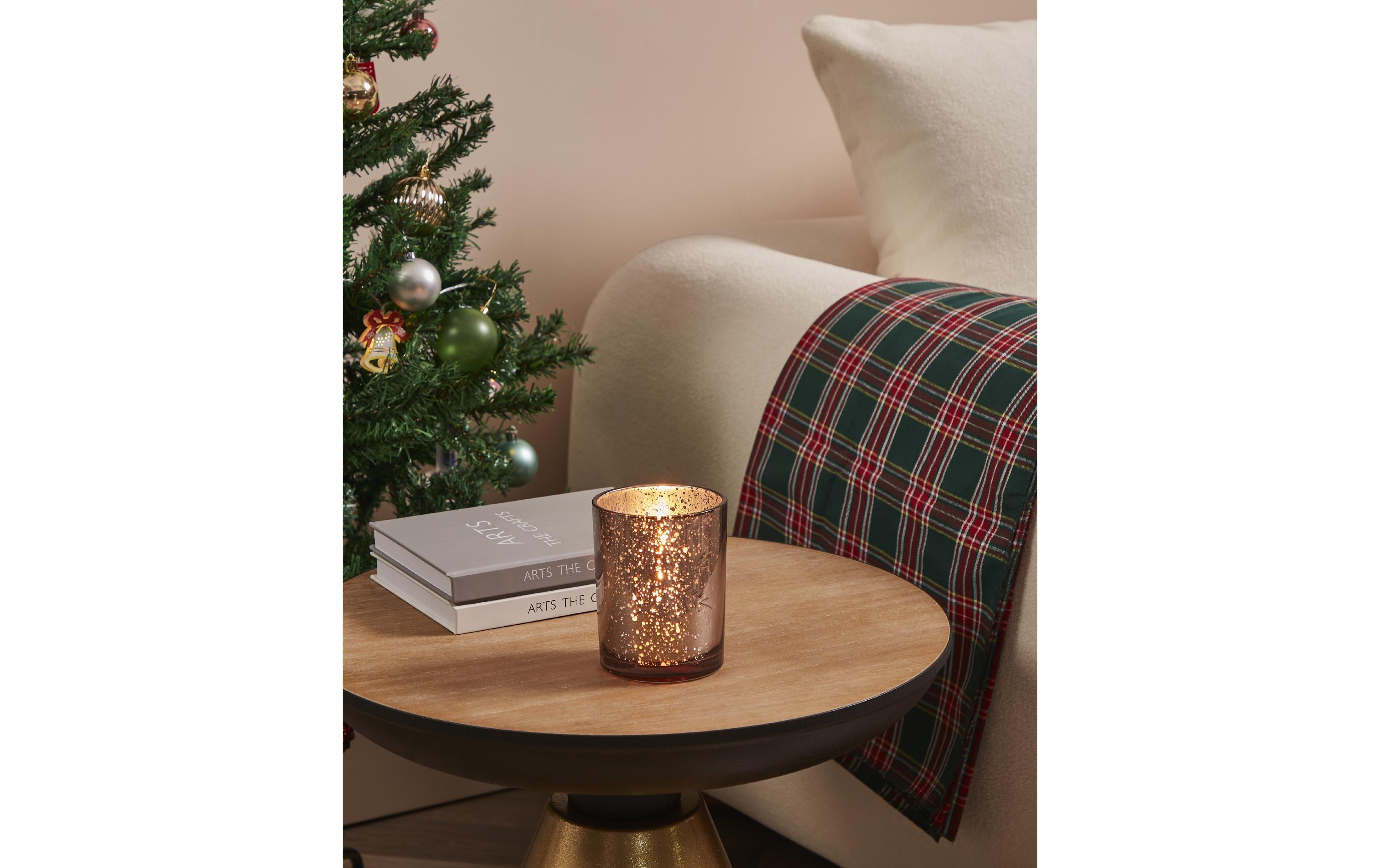 EGLO Teelichthalter Scheeflocke Lukut 12.5 cm Silber, Glas