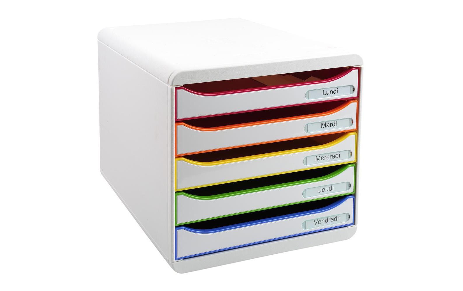 Exacompta Schubladenbox Big Box Plus 5 Schubladen, Weiss Exacompta Schubladenbox Big Box Plus 5 Schubladen, Weiss