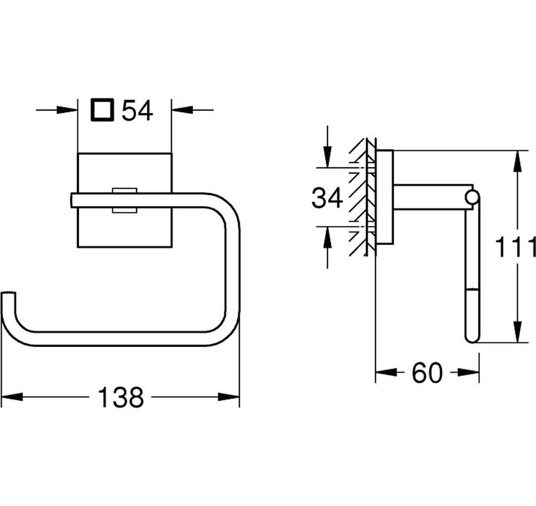 GROHE Toilettenpapierhalter Start Cube Chrom