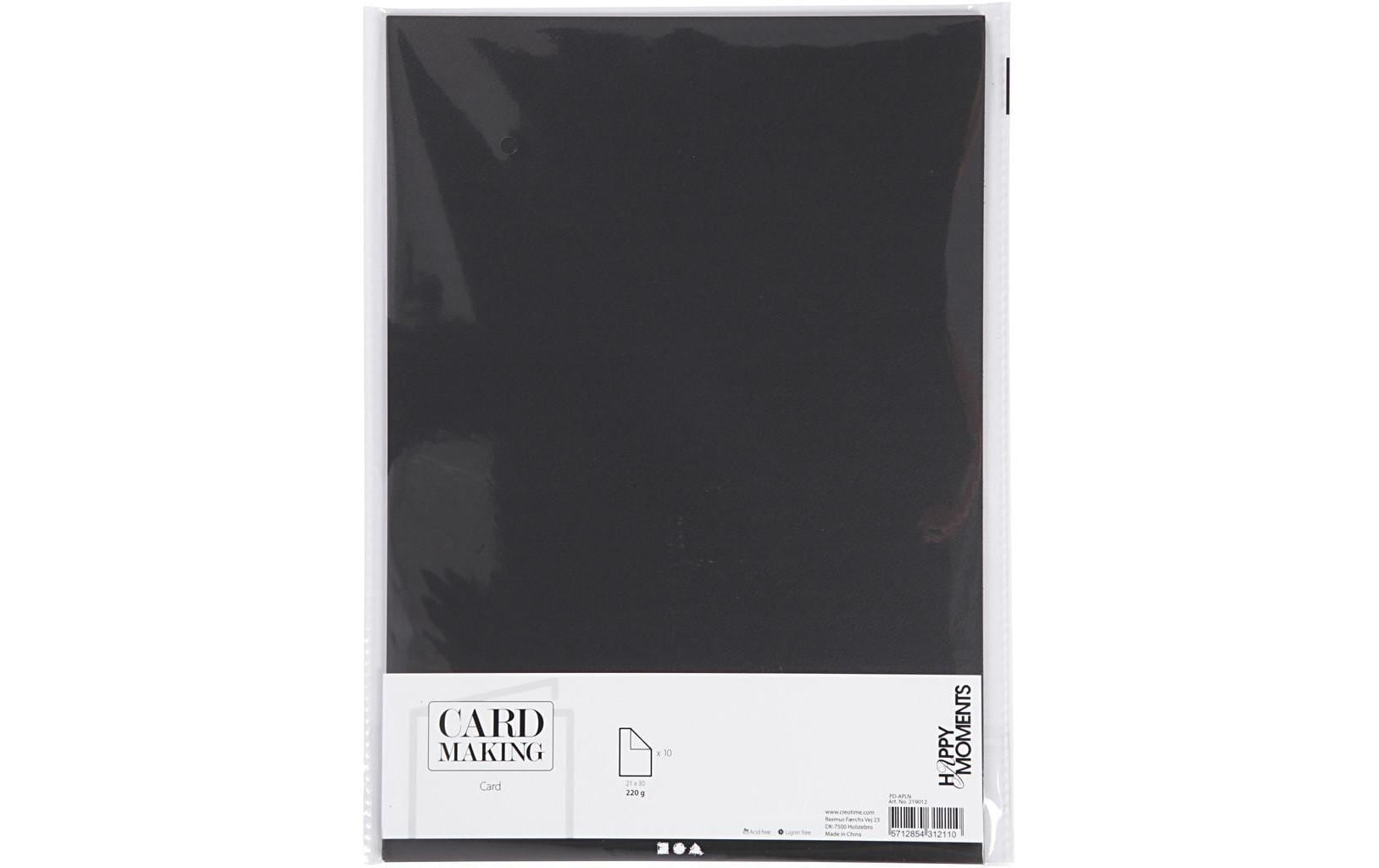 Creativ Company Fotokarton A4, 10 Blatt, Schwarz