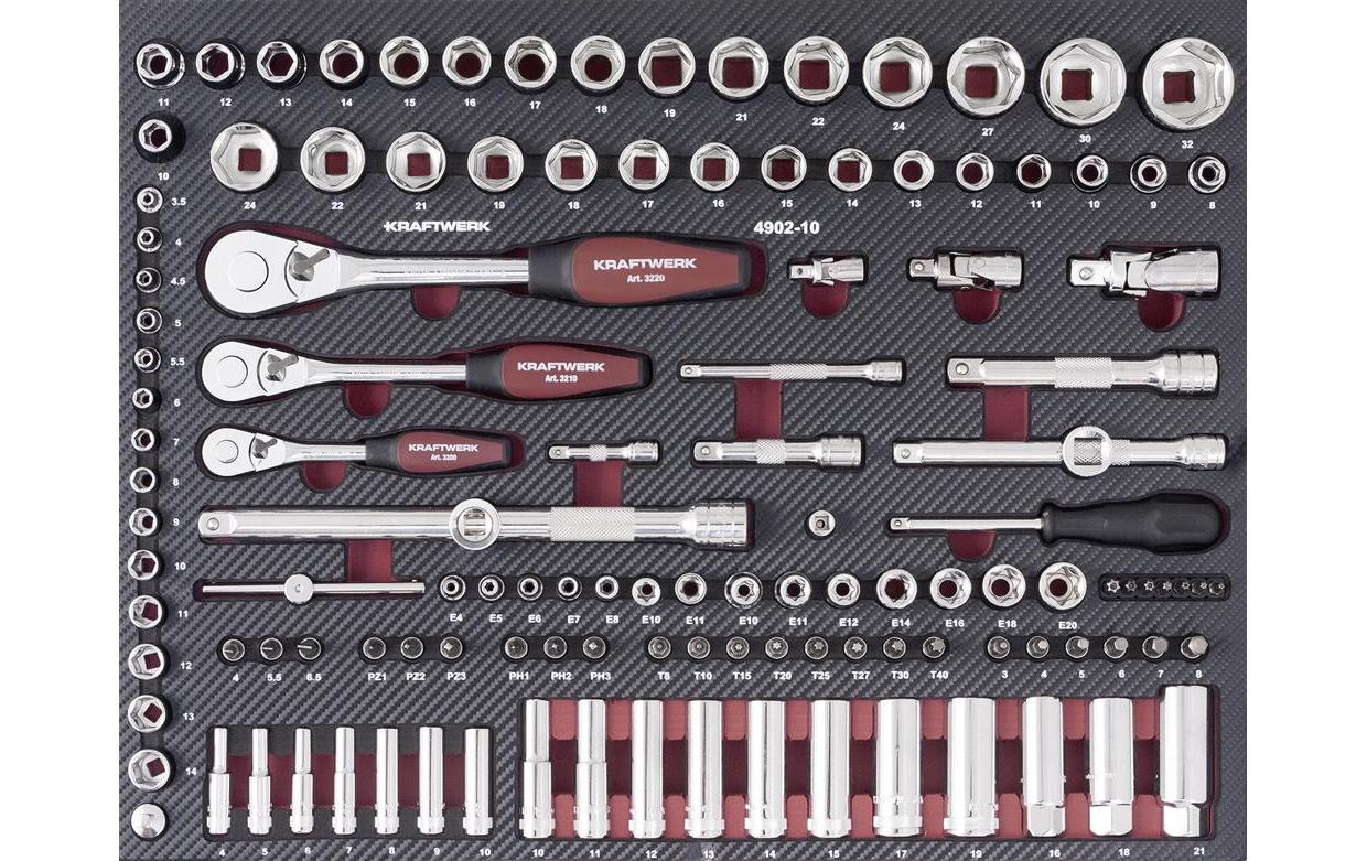 Kraftwerk Steckschlüssel-Set mit Ergokraft, 125-teilig Kraftwerk Steckschlüssel-Set mit Ergokraft, 125-teilig