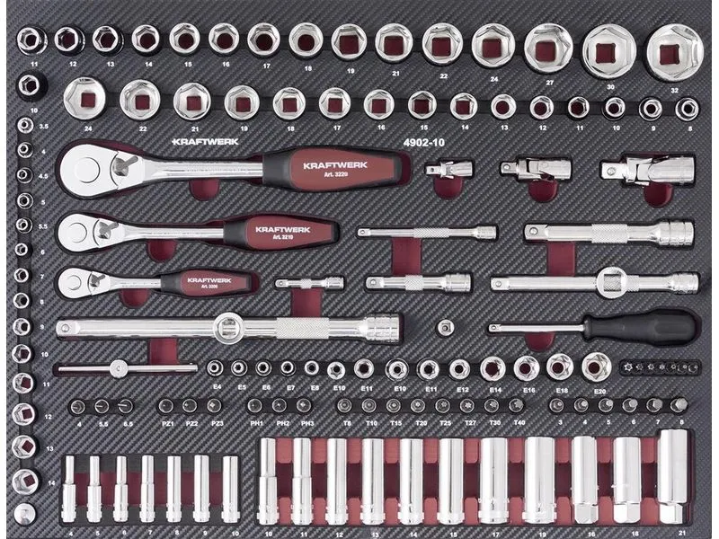 Kraftwerk Steckschlüssel-Set mit Ergokraft, 125-teilig Kraftwerk Steckschlüssel-Set mit Ergokraft, 125-teilig