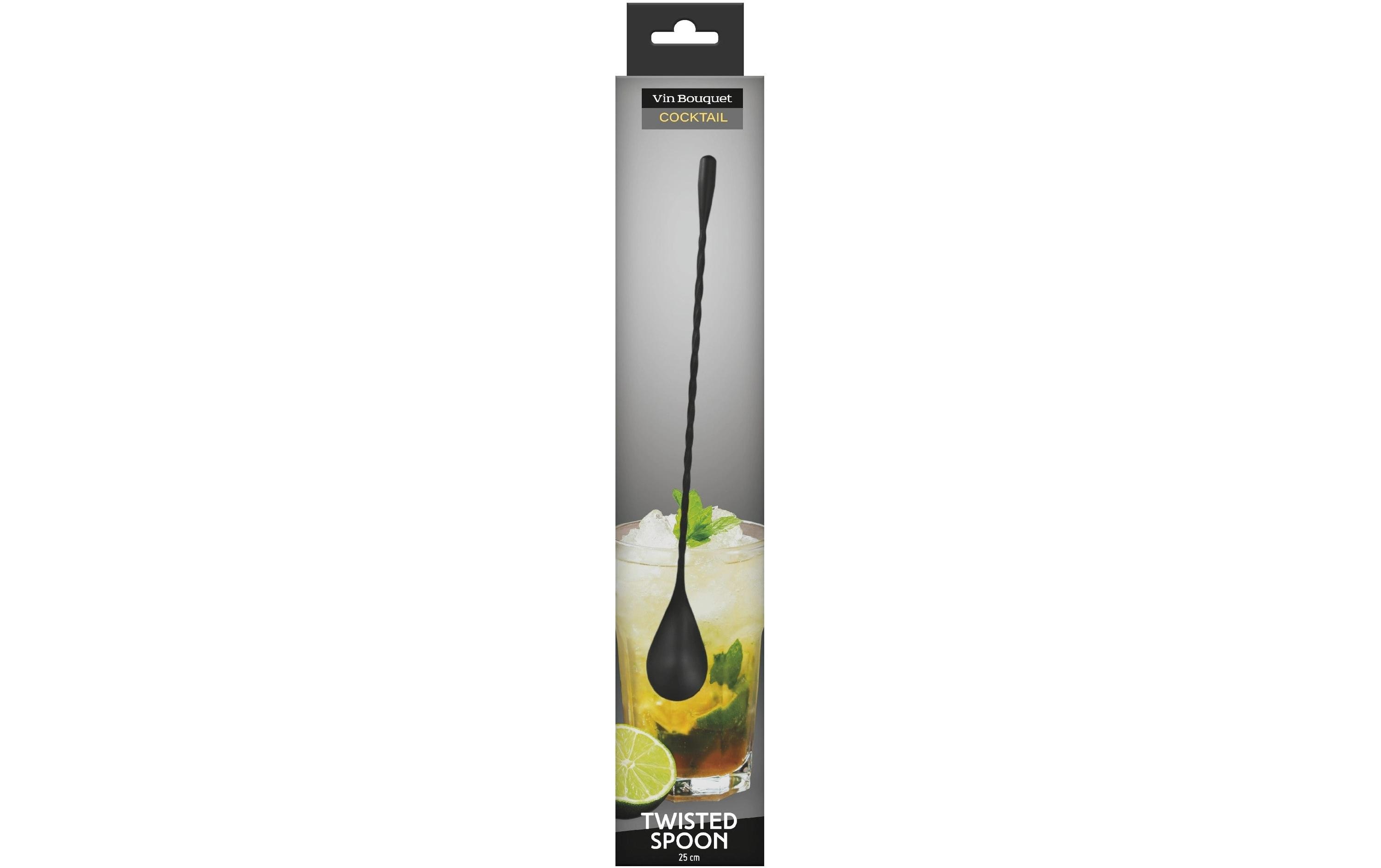 Vin Bouquet Vin Bouquet Cocktail Löffel 25 cm, Schwarz