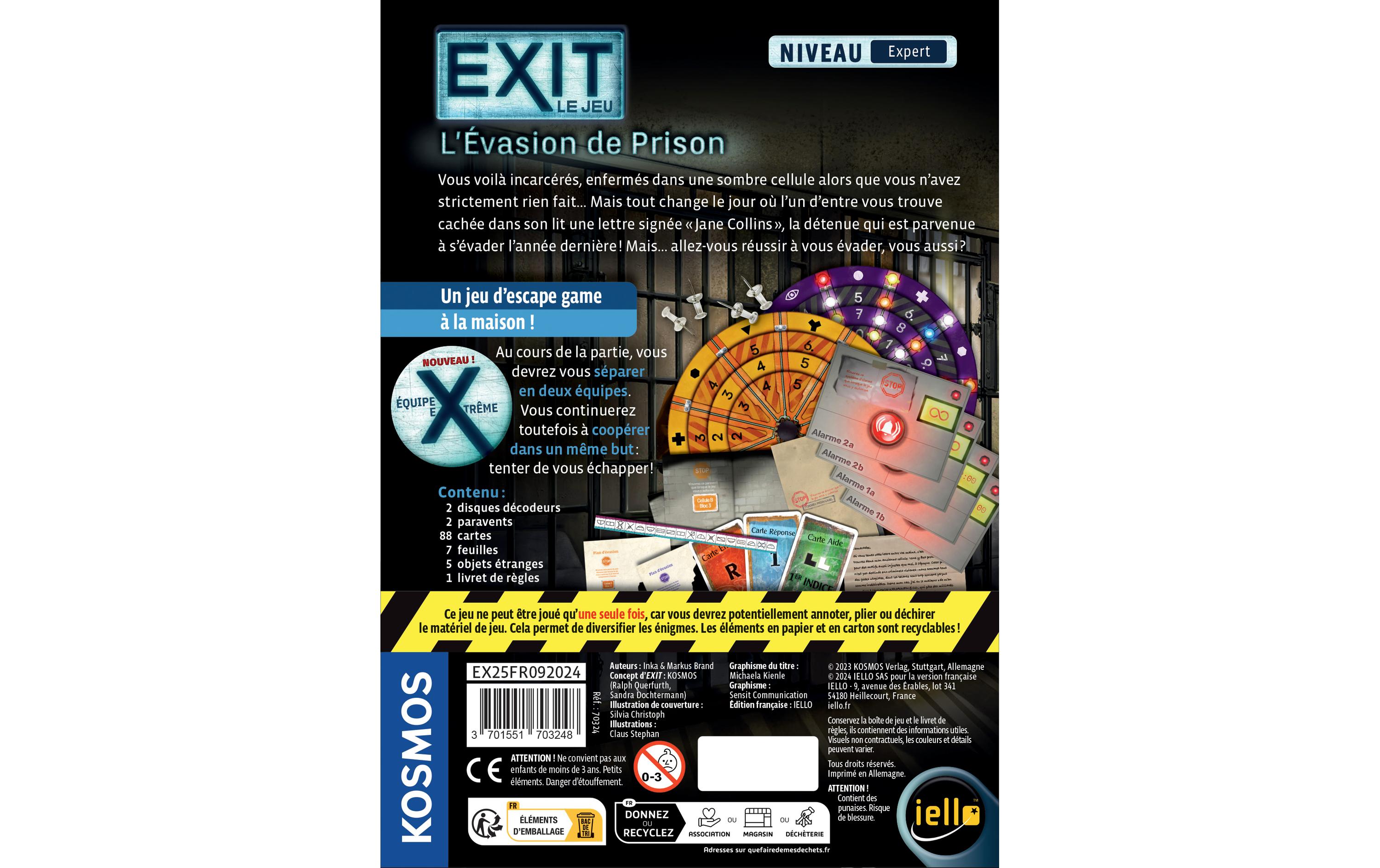 Kosmos Exit le jeu – L'Evasion de Prison Version Francaise