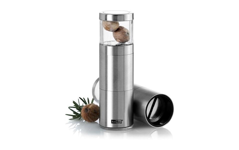 AdHoc Muskatmühle Muskatino 12.5 cm, Silber