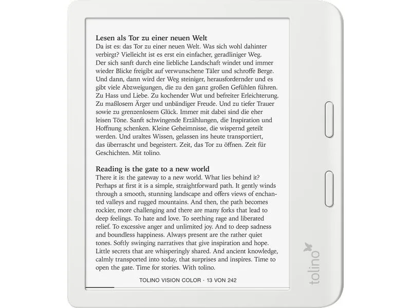 Tolino E-Book Reader Vision Color Weiss