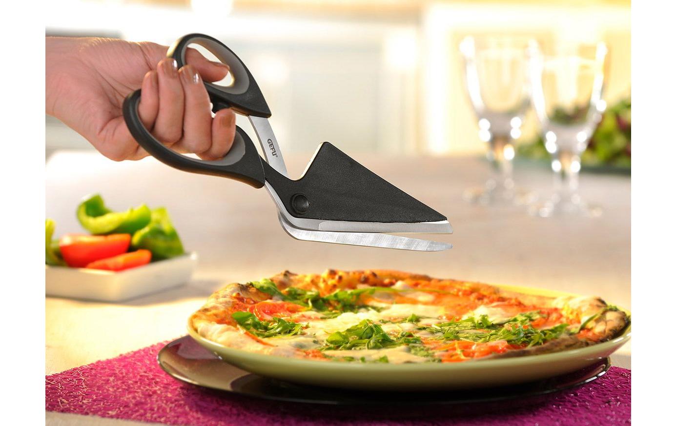 GEFU Pizzaschneider Pezzo Schwarz/Silber