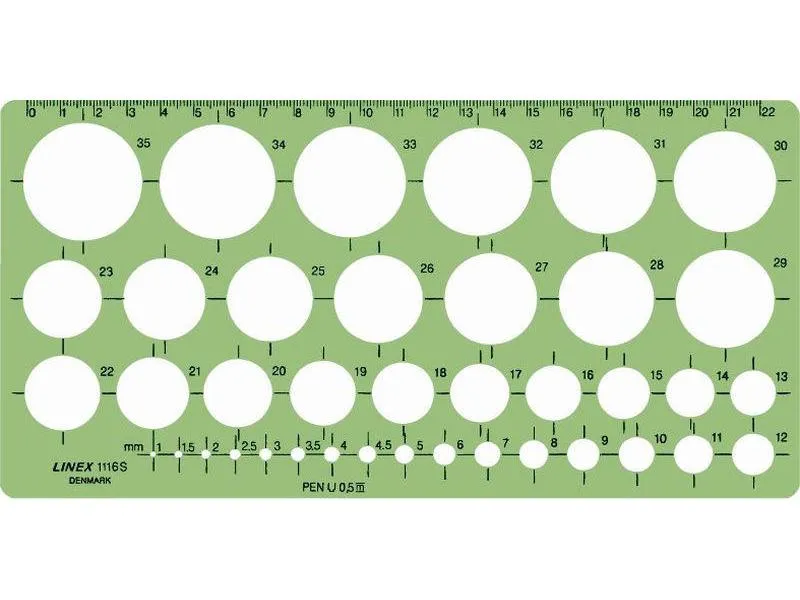 Linex Schablone Kreis 1.2 mm Linex Schablone Kreis 1.2 mm