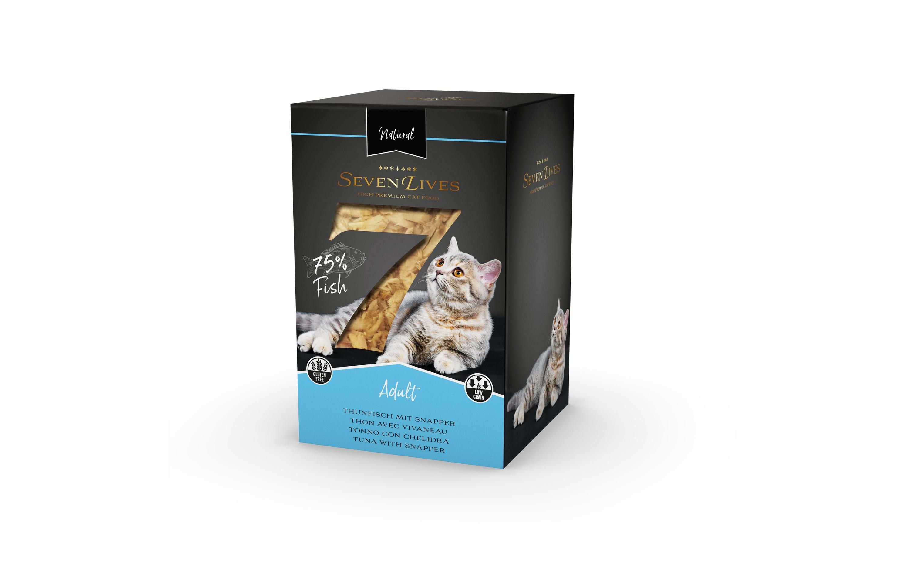7Lives Nassfutter Adult Thunfisch mit Snapper in Fischbrühe, 6x60g