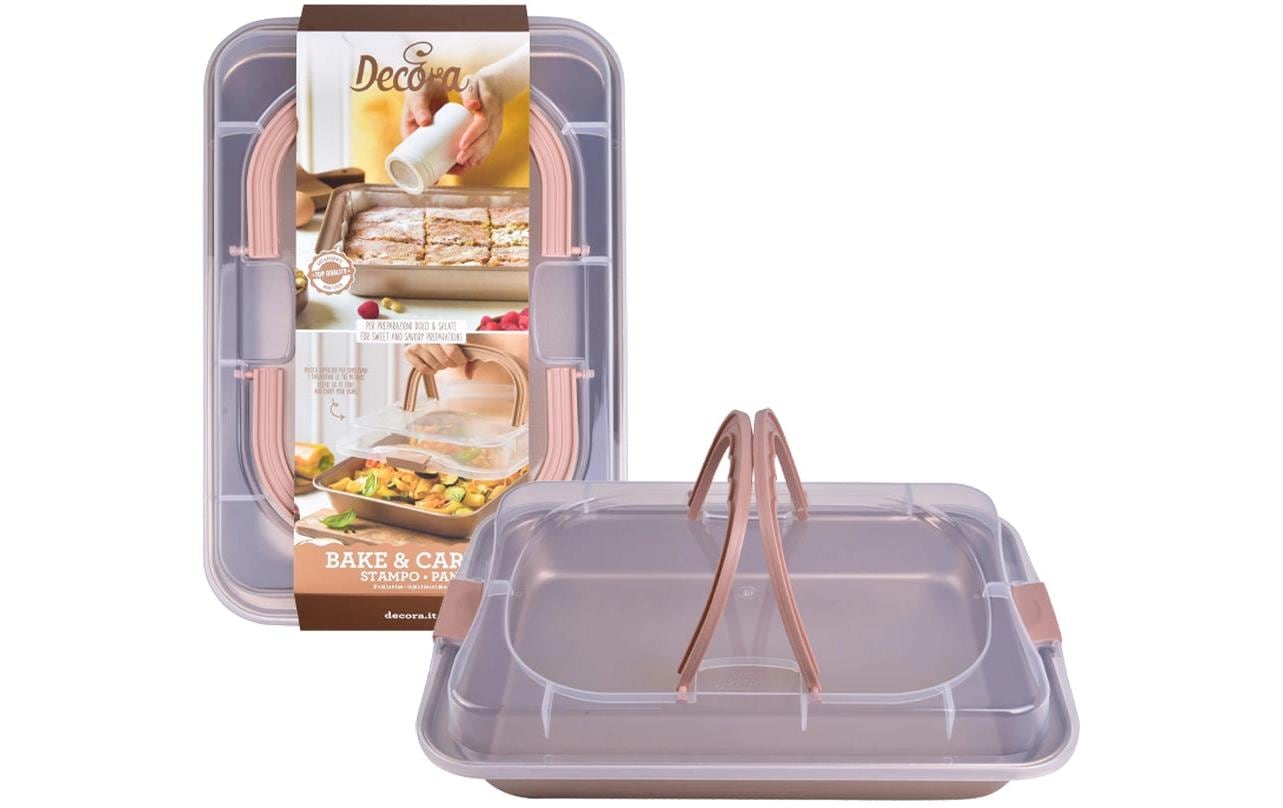 Decora Backform samt Transportdeckel Rose-Gold Linie, 2-teilig
