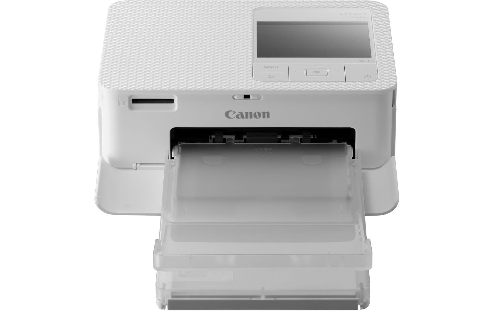 Canon Fotodrucker Selphy CP1500 Weiss inkl. Papier und Tinte