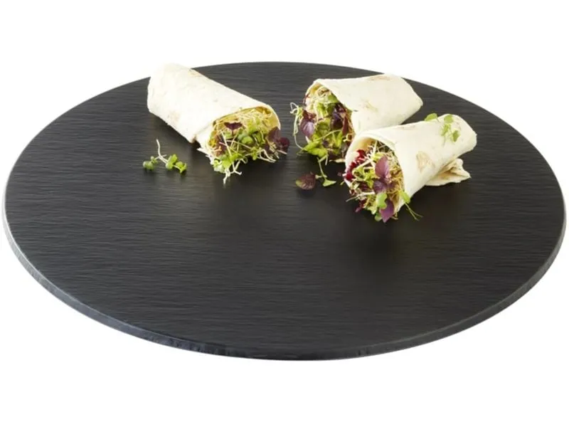 APS Servierplatte Slate 40 cm, Schwarz