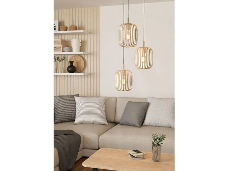 EGLO Leuchten Pendelleuchte ROMAZZINA beige exkl. E27 3x40W EGLO Leuchten Pendelleuchte ROMAZZINA beige exkl. E27 3x40W
