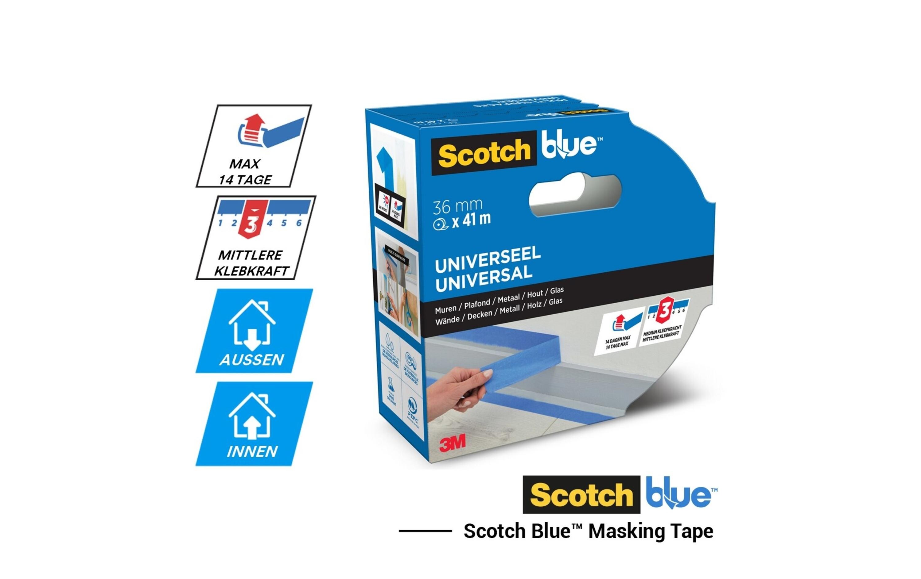3M Malerabdeckband ScotchBlue Premium 24 mm x 41 m, Blau 3M Malerabdeckband ScotchBlue Premium 24 mm x 41 m, Blau