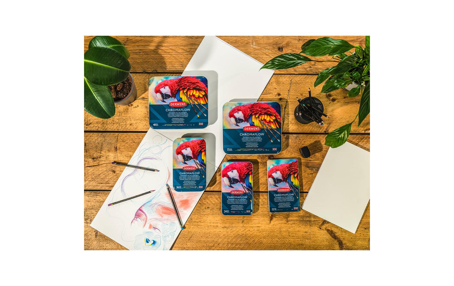 Derwent Chromaflow Buntstifte, mehrfarbig, 3,5 mm, 72-teilig
