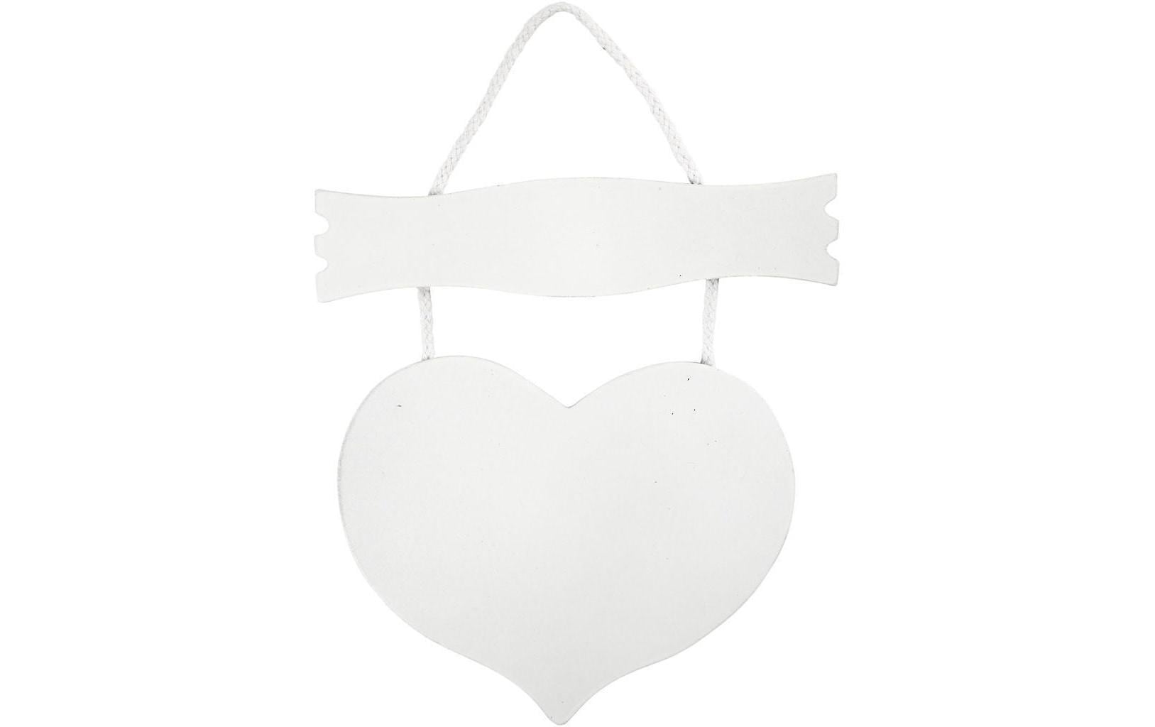 Creativ Company Holzartikel 28 cm Schild, Herz