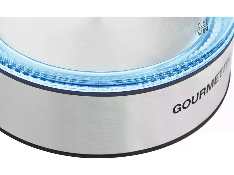 GOURMETmaxx Wasserkocher 1.7 l, Silber/Transparent GOURMETmaxx Wasserkocher 1.7 l, Silber/Transparent