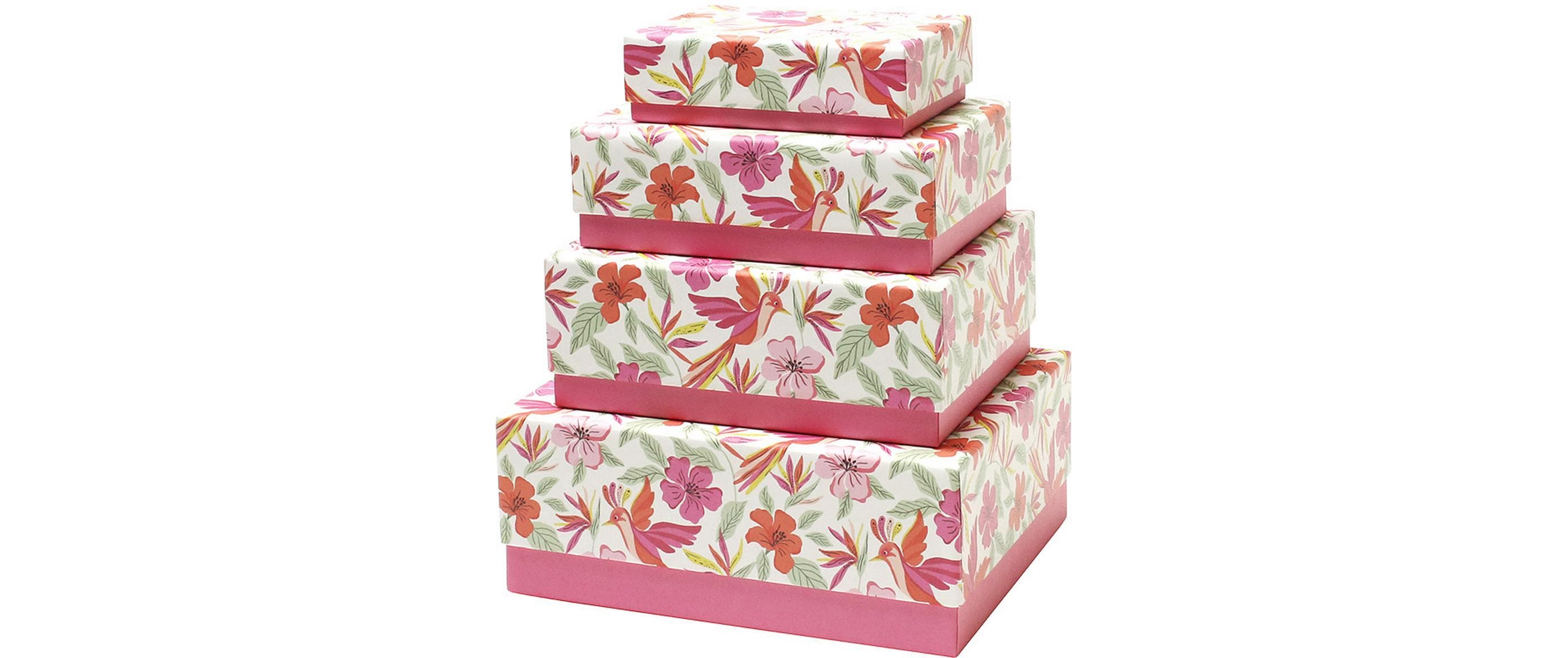 Rössler Geschenkbox Joy 4 Stück, Pink/Weiss