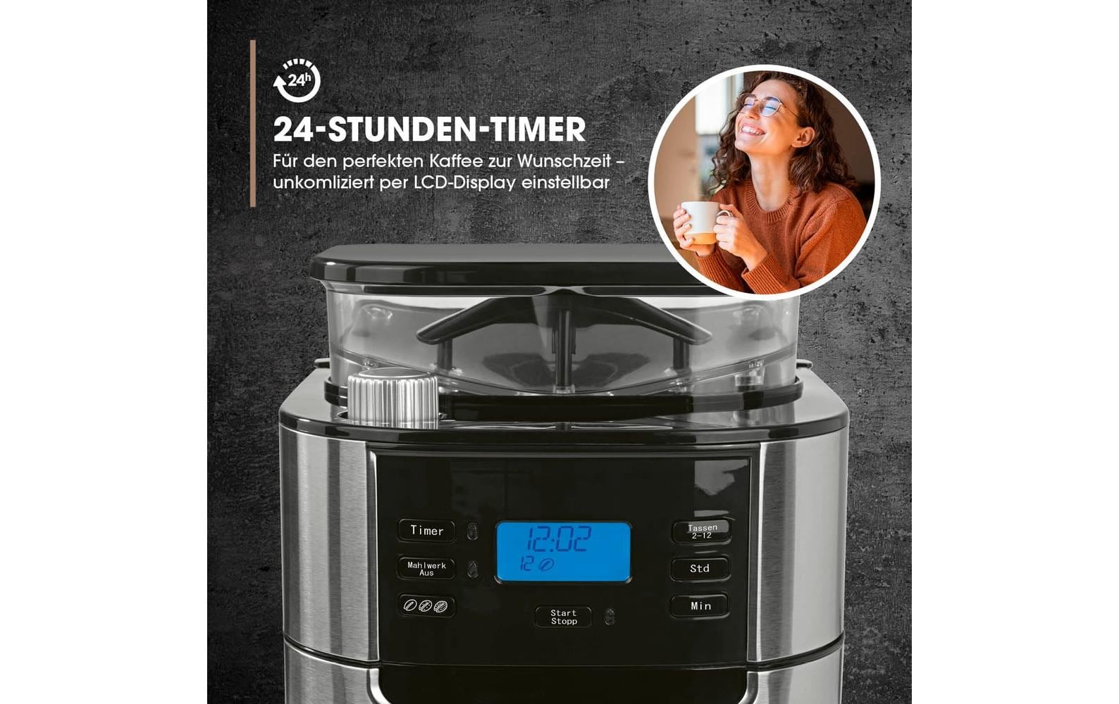 Barista Filterkaffeemaschine 30380 Schwarz/Edelstahl