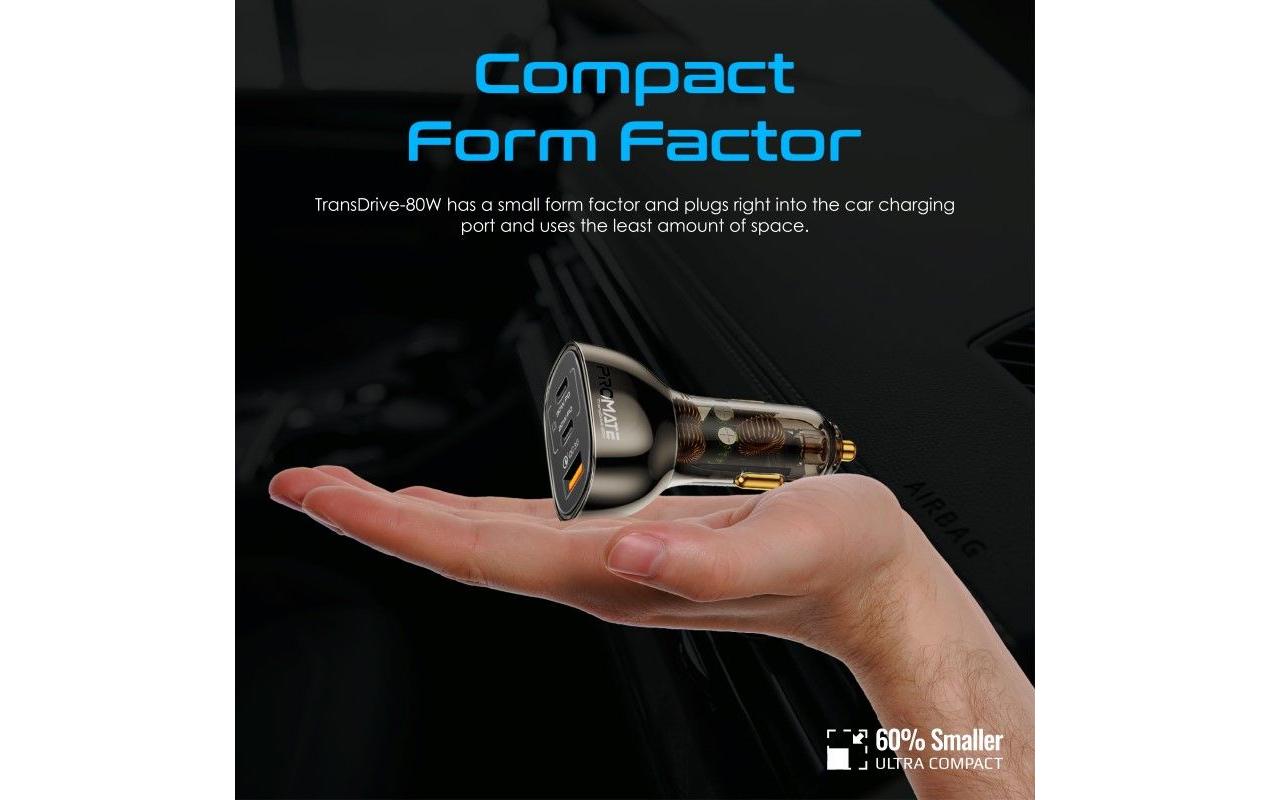 Promate Autoladegerät ProMate TransDrive-80W USB