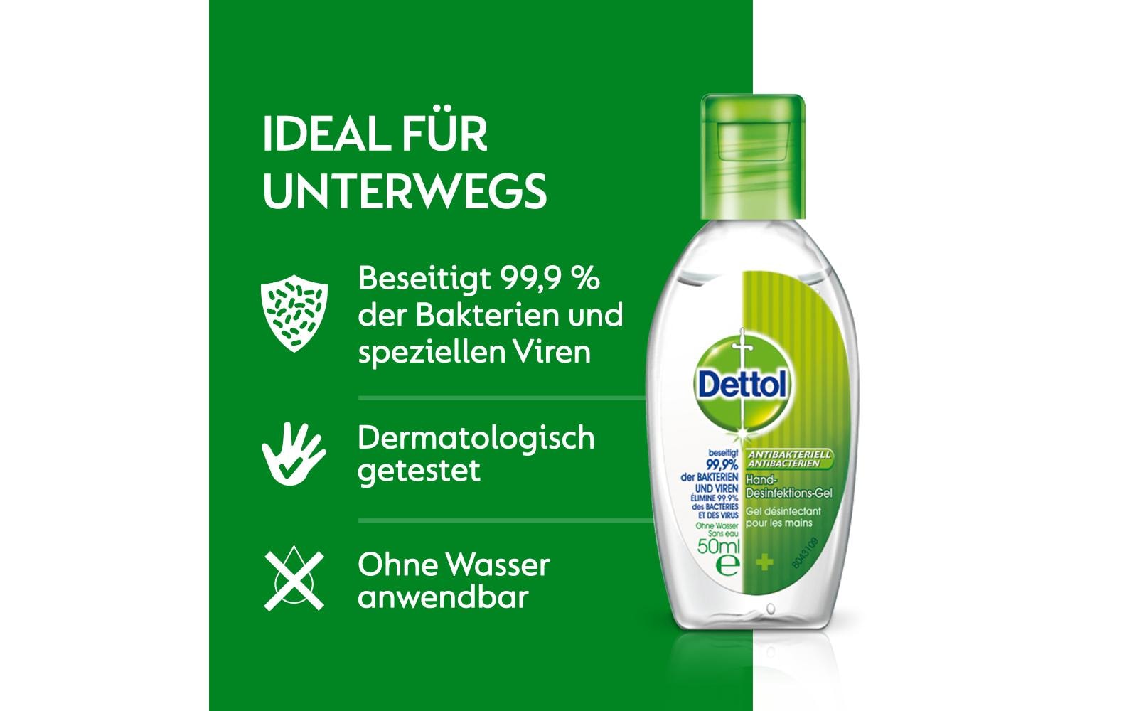 Dettol Desinfektionsgel Hand 50 ml Dettol Desinfektionsgel Hand 50 ml