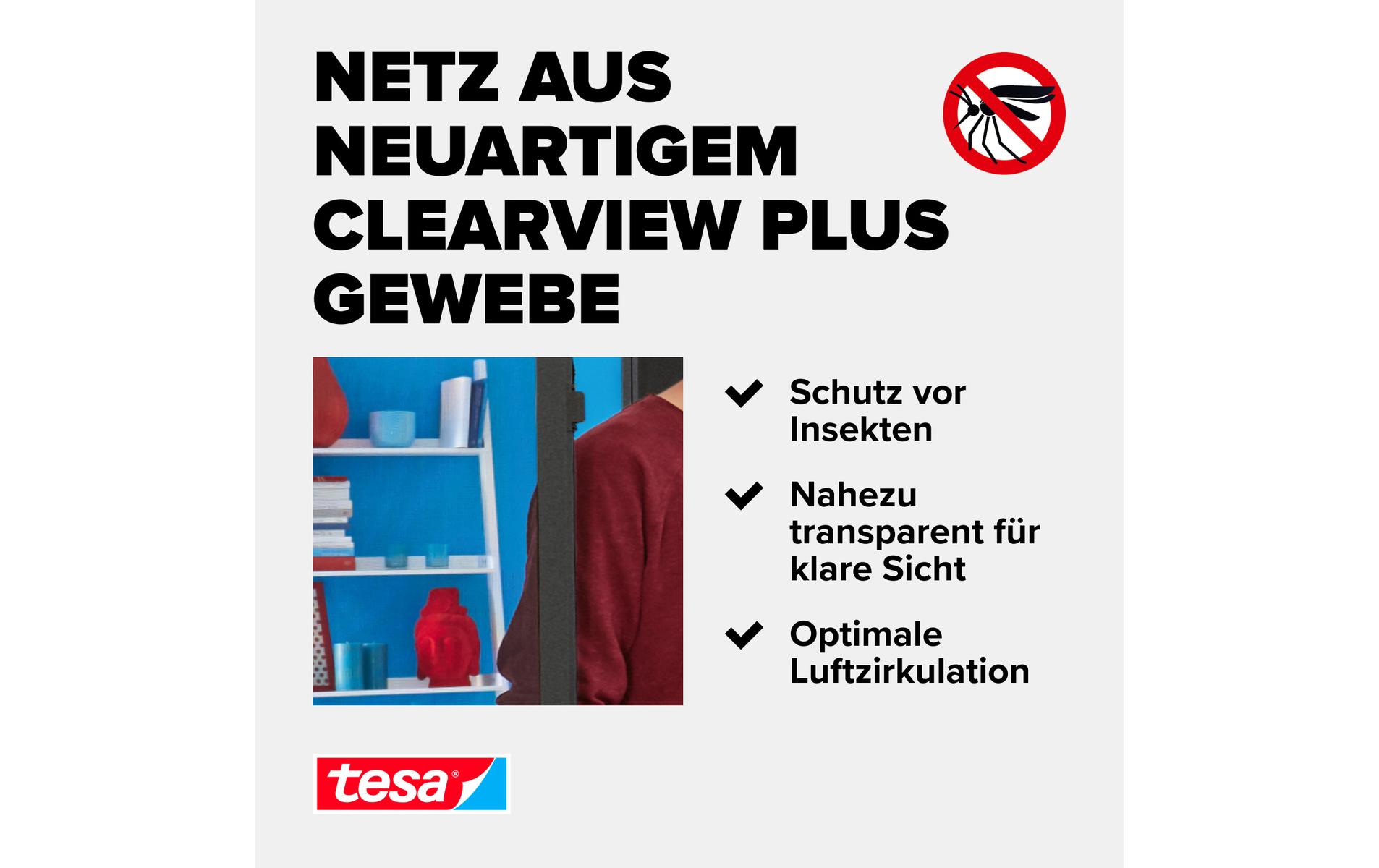 tesa Fliegengitter Insektenschutz Alu Comfort Tür 1 x 2.2m