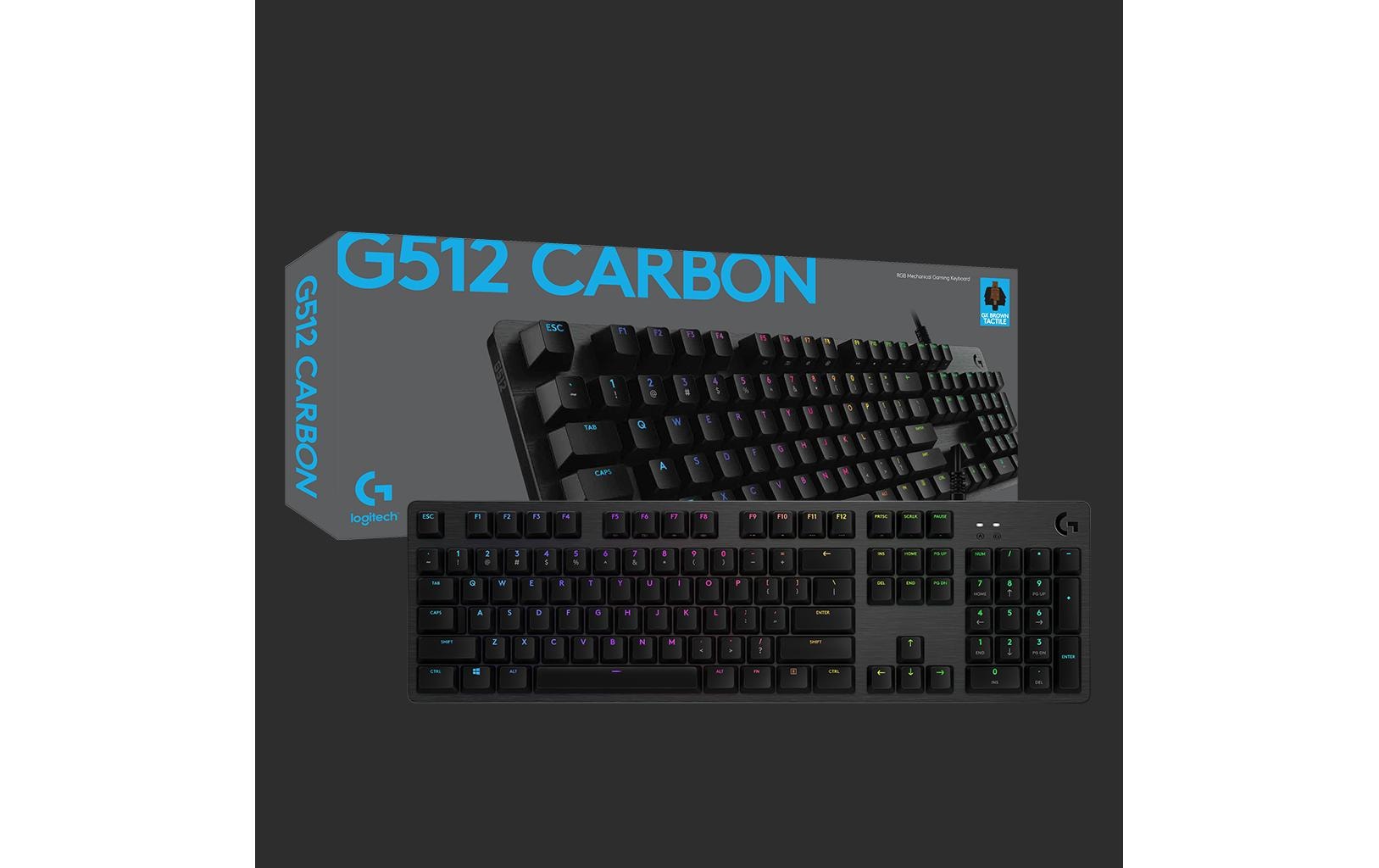 Logitech Gaming-Tastatur G512 GX Brown Carbon