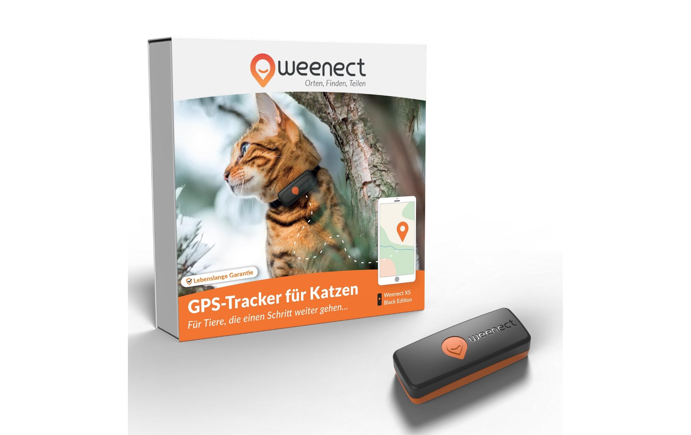 Weenect GPS-Tracker XS für Katzen, Schwarz