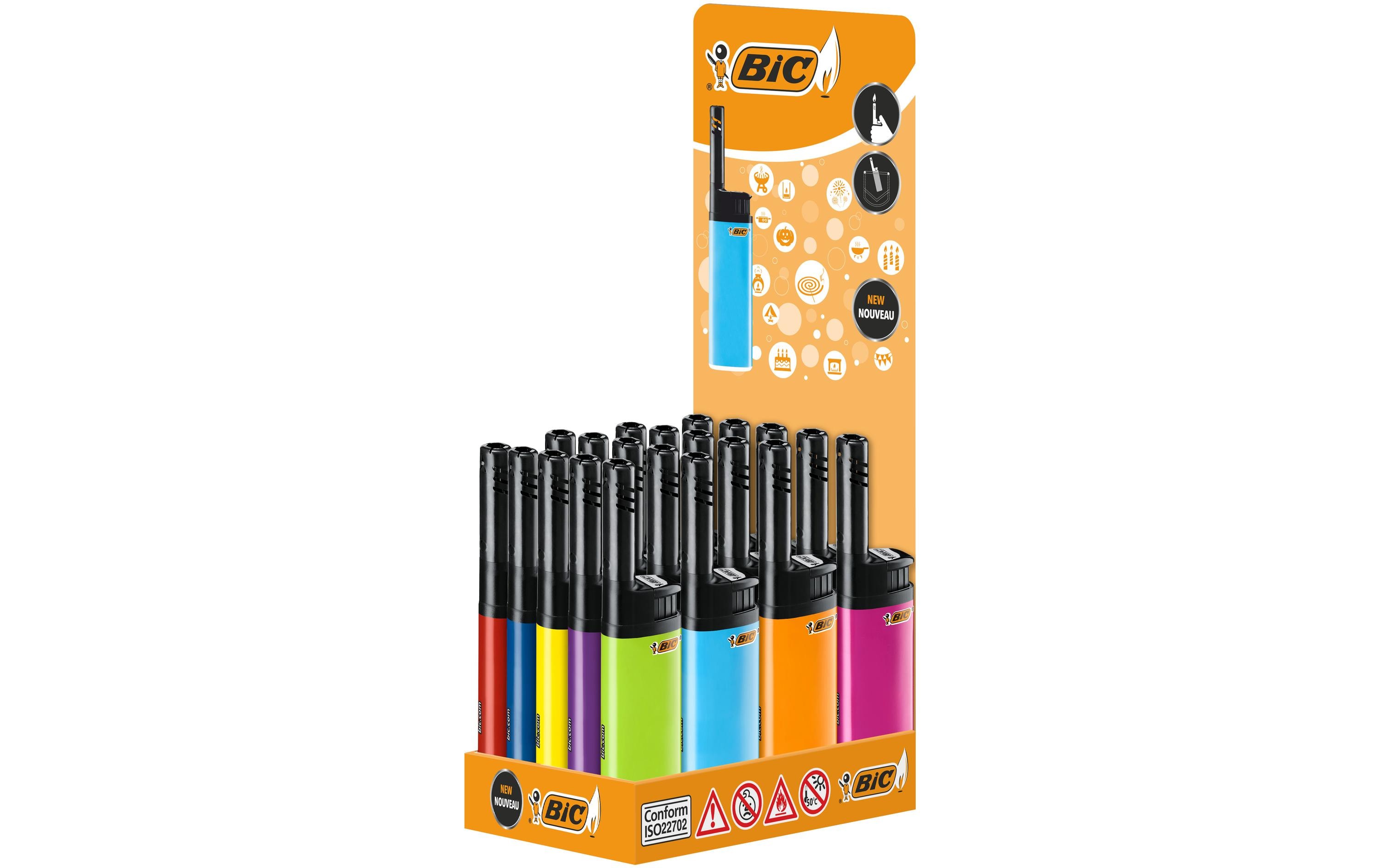 BIC Hybrid-Feuerzeug J38 Wand, Assortiert, 20er-Pack BIC Hybrid-Feuerzeug J38 Wand, Assortiert, 20er-Pack