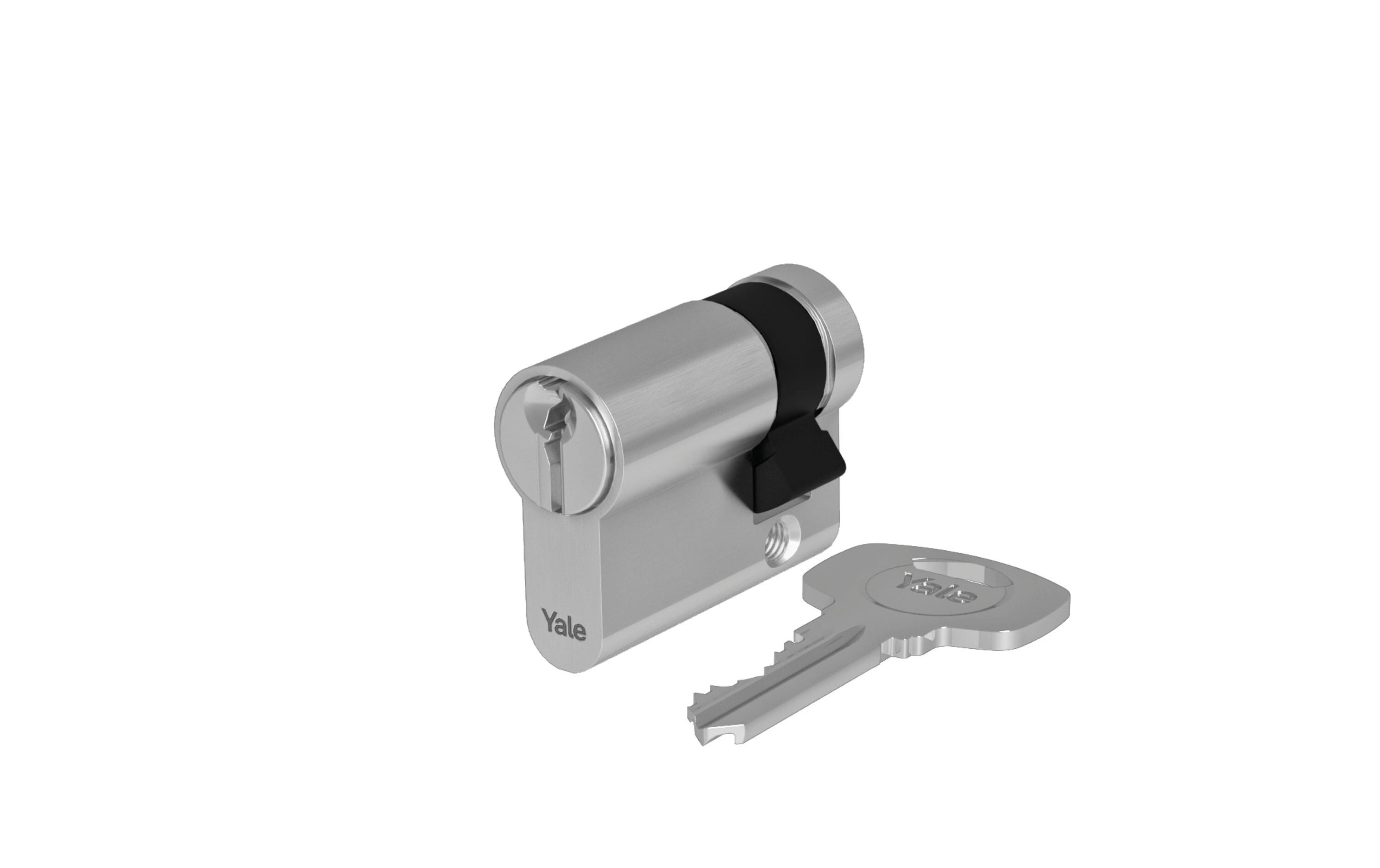 Yale Halbzylinder 500 plus, 10/30, Nickel sat. Standard Security