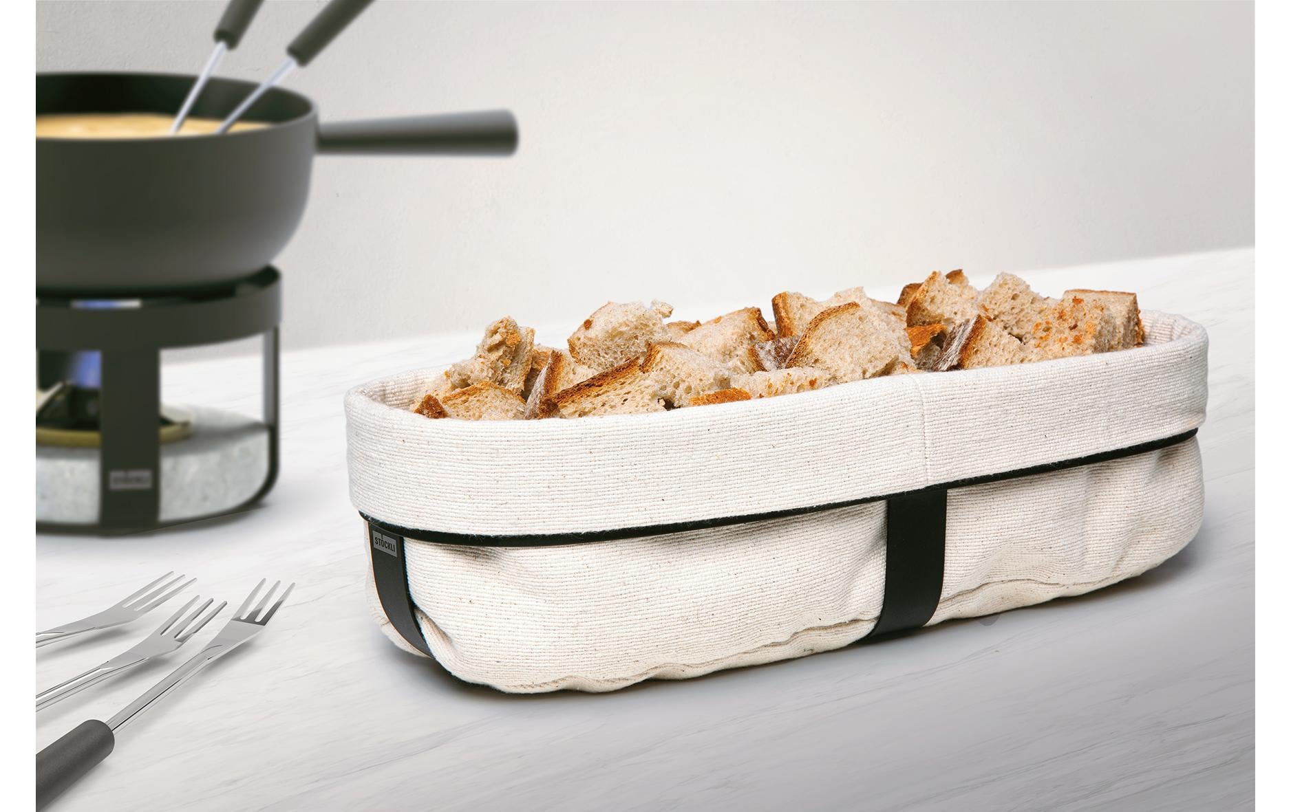 Stöckli Brotkorb Pilatus Beige/Schwarz