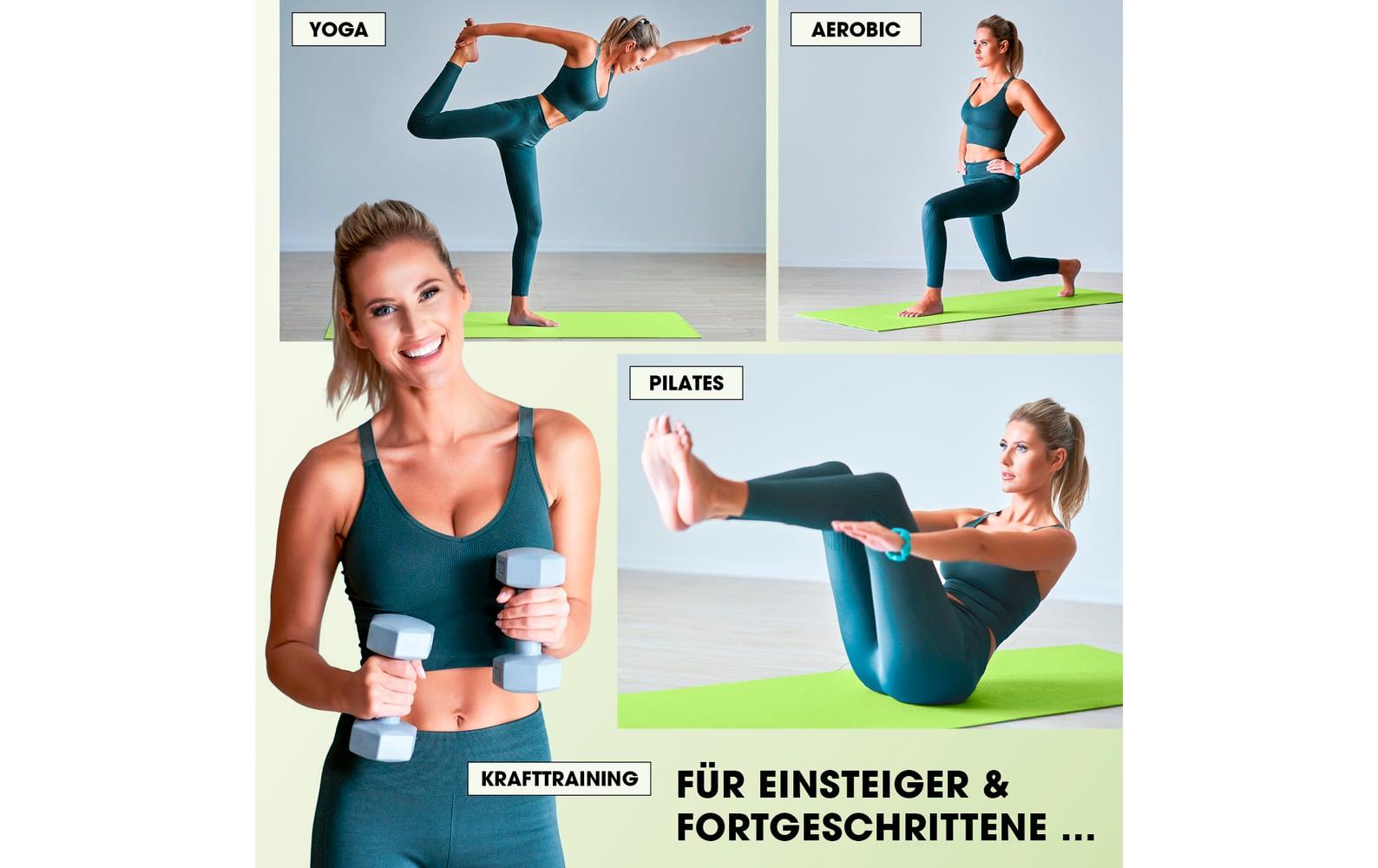 World Fitness Fitnessmatte Yamuna 183 cm x 61 cm, Grün