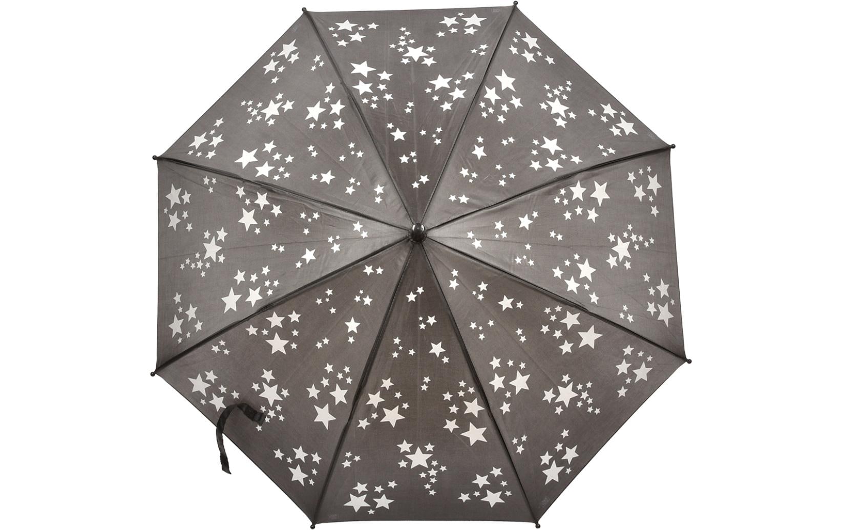 Esschert Design Regenschirm Reflektor Sterne schwarz