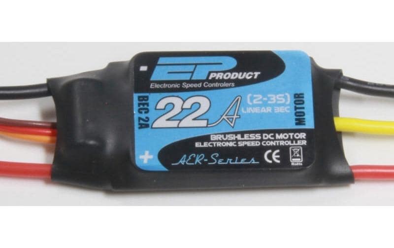 EP Brushless Regler Aer22-Aer-Series 22A, 2-3S, L-BEC
