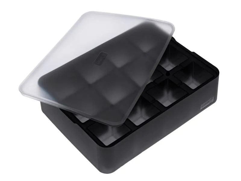 Lurch Eiswürfelform Würfel Schwarz / Transparent, 4 x 4 cm
