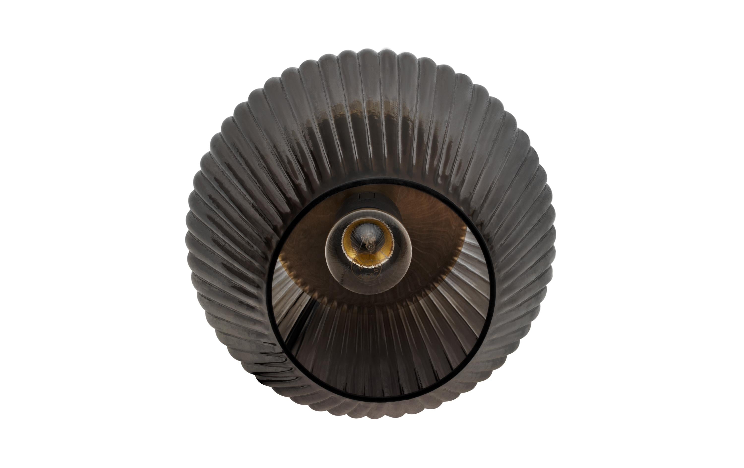 Pauleen Tischleuchte Crystal Gloom 1x E27 Rauchglas/Messing