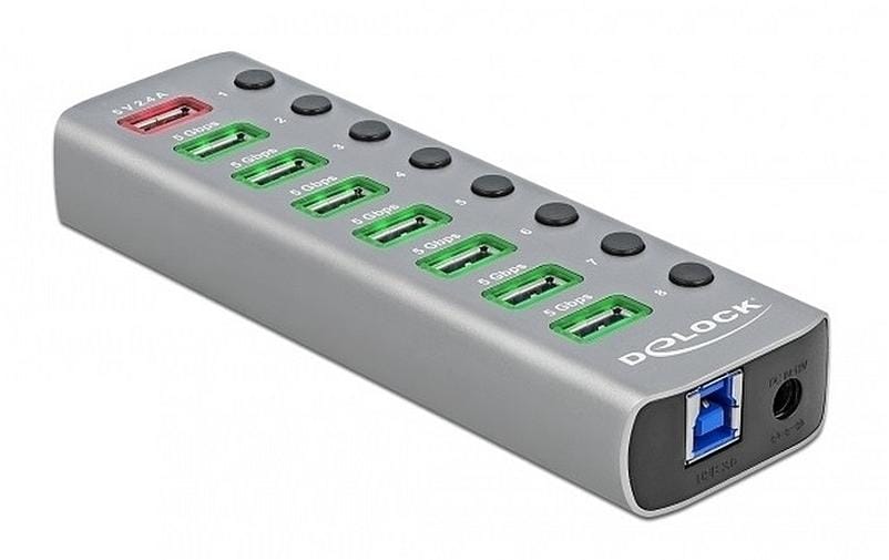 Delock USB-Hub 63264 USB 3.0 - 7x USB-A / 2x Ladeanschluss Delock USB-Hub 63264 USB 3.0 - 7x USB-A / 2x Ladeanschluss