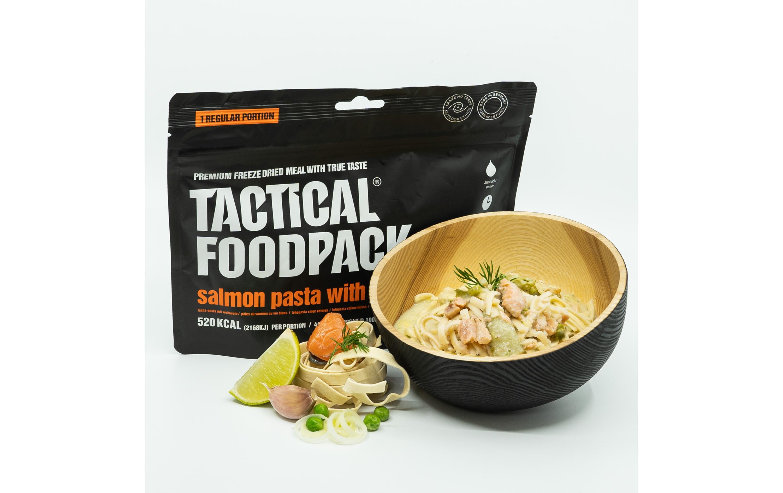 Tactical Foodpack Hauptgericht Lachsnudeln mit Weisswein