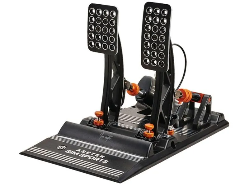 Asetek Racing Invicta Accelerator and Brake Pedal Aluminium Schwarz Orange Asetek Racing Invicta Accelerator and Brake Pedal Aluminium Schwarz Orange